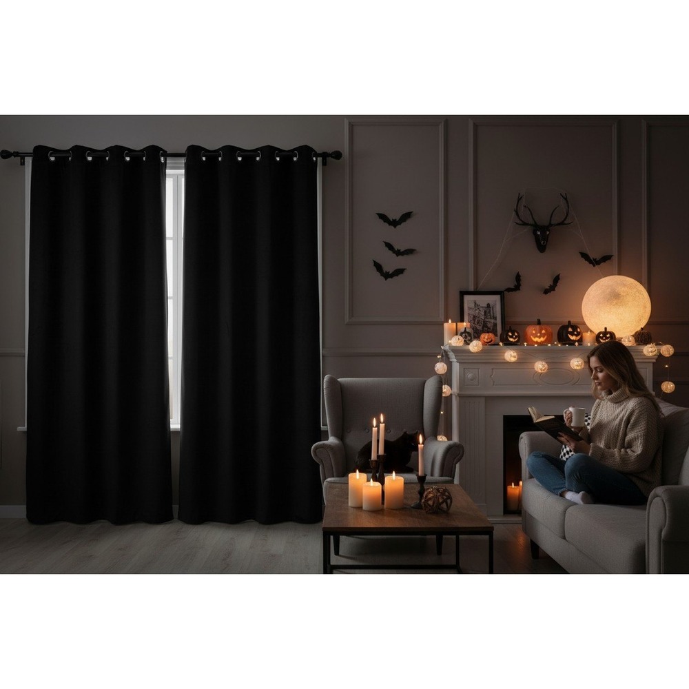 NICETOWN Blackout Curtain Unisex 42x48 Black Brand New Grommet Thermal Insulated